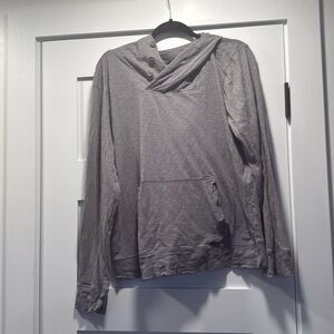 Grey thin hoodie 100% cotton